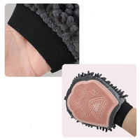 HKM-248275 2-in-1 Pet Bathing Brush and Grooming Glove - Flexible Silicone for Bathing, Massaging, and Cleaning Fur