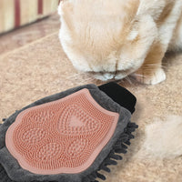 HKM-248275 2-in-1 Pet Bathing Brush and Grooming Glove - Flexible Silicone for Bathing, Massaging, and Cleaning Fur