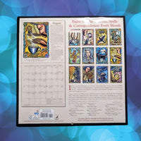 HKM-248275 Witch Themed Home Wall Calendar - Simple Modern Copper Sheet Paper, 12x12in