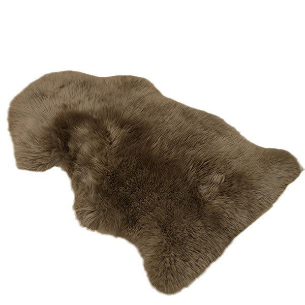 HKM-248339 Zealand Merino Wool Sheepskin Carpet Floor Mat - Solid Color, Various Sizes