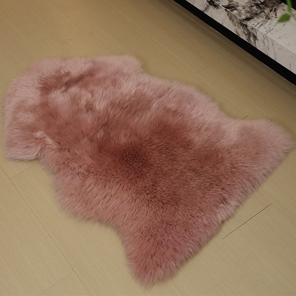 HKM-248339 Zealand Merino Wool Sheepskin Carpet Floor Mat - Solid Color, Various Sizes