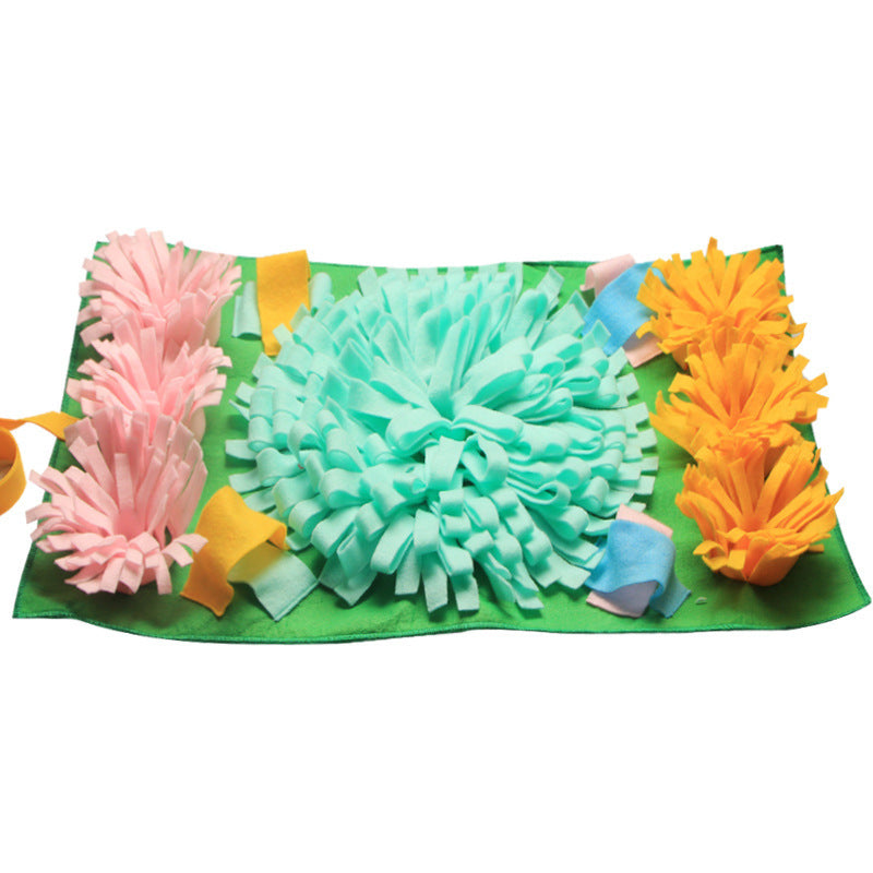HKM-248467 3D Multicolored Snuffle Mat for Dogs and Cats - 45x75cm, Machine Washable