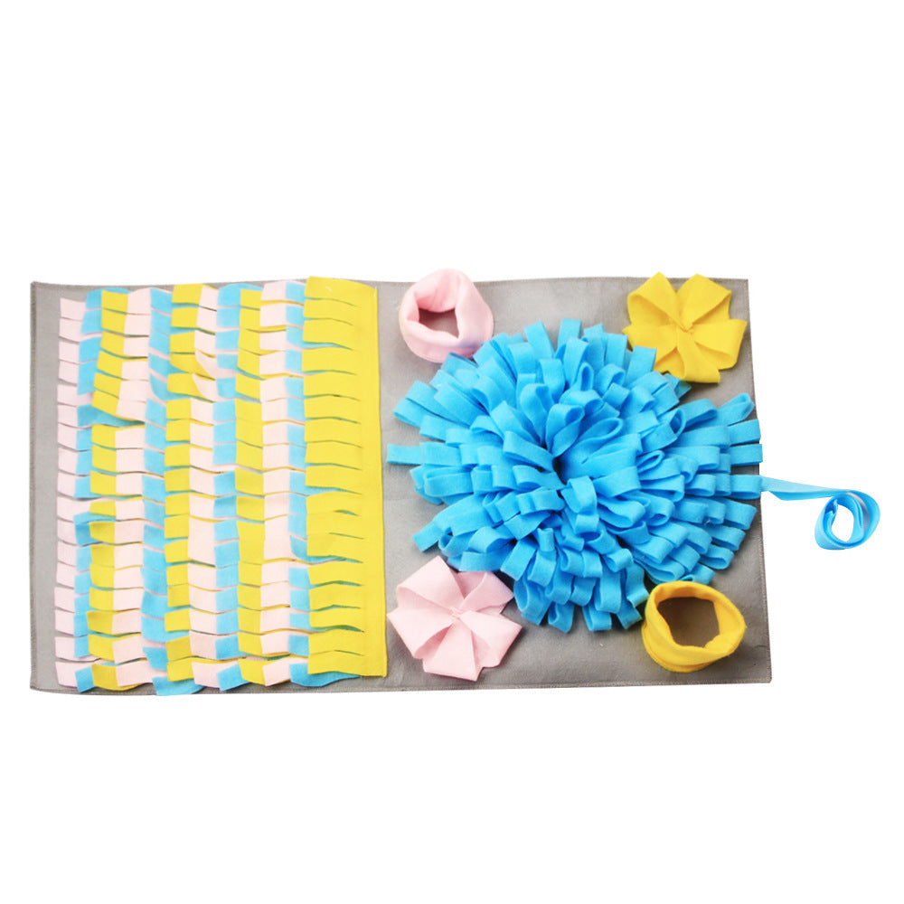 HKM-248467 3D Multicolored Snuffle Mat for Dogs and Cats - 45x75cm, Machine Washable