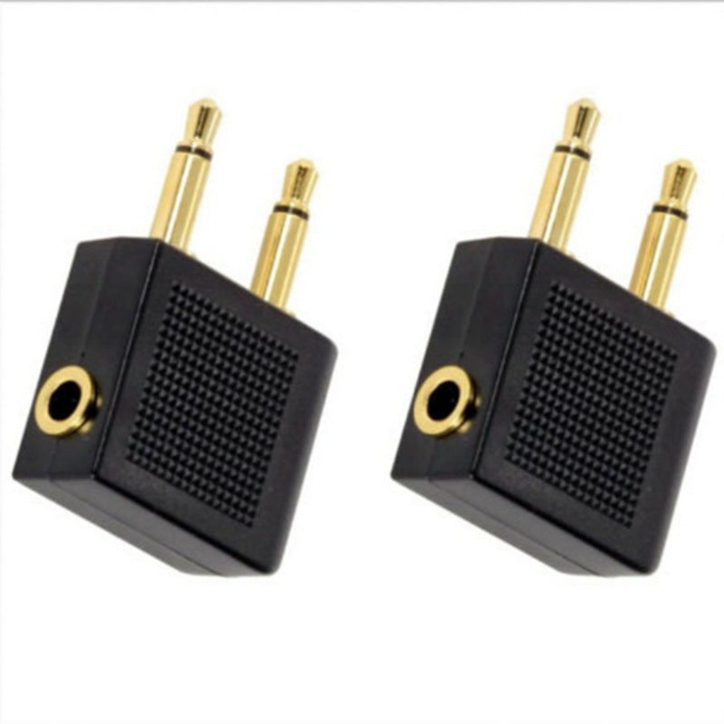 HKM-248467 3.5mm Dual Mono to Stereo Headset Adapter for Airline Headphones