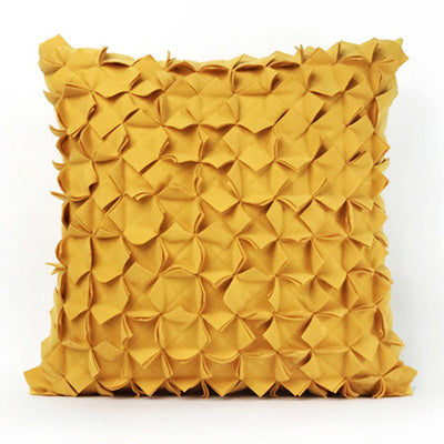 HKM-248659 Modern Neoclassical Hand-Made Decorative Yellow Pillow - Square 45x45cm, Round 30x50cm, Linghua 35x50cm
