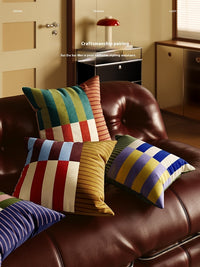 HKM-248723 Square Soft Plush Pillow Cover for Living Room or Bed, 45x45cm & 55x55cm