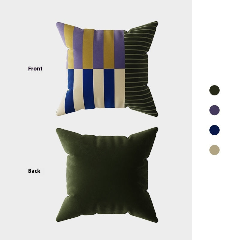 HKM-248723 Square Soft Plush Pillow Cover for Living Room or Bed, 45x45cm & 55x55cm