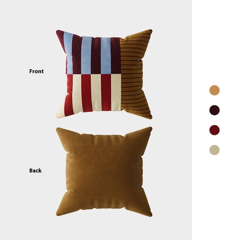 HKM-248723 Square Soft Plush Pillow Cover for Living Room or Bed, 45x45cm & 55x55cm