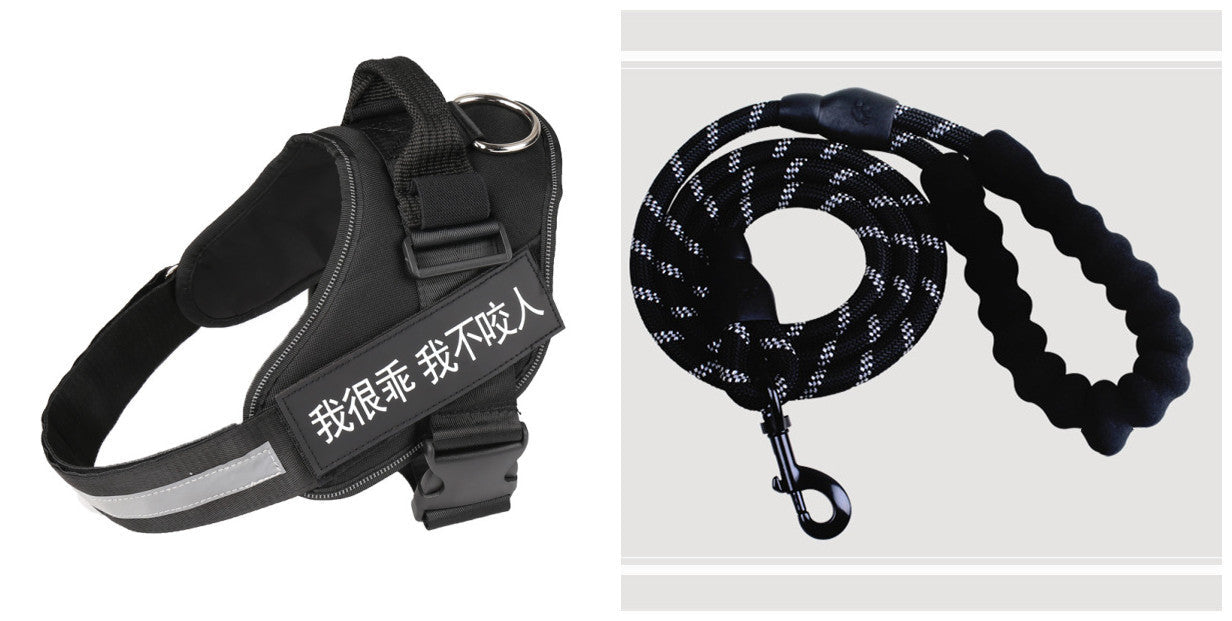 HKM-248787 Fashion Simple Pet Leash and Chest Strap Set for Dogs and Cats