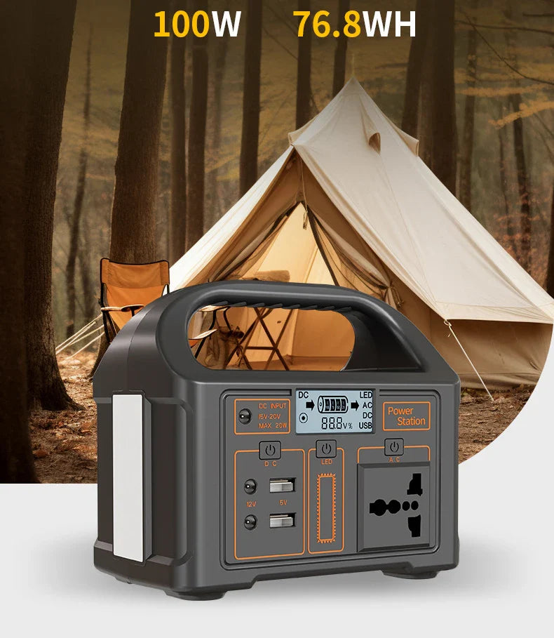 KTX-248787 Portable 100W Power Station with 24000mAh Battery for Camping and Outdoor Use