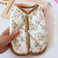 HKM-248851 Cozy Cotton Yarn Pet Coat for Cats - Warm Autumn and Winter Waistcoat in Various Sizes