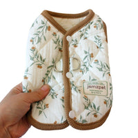 HKM-248851 Cozy Cotton Yarn Pet Coat for Cats - Warm Autumn and Winter Waistcoat in Various Sizes