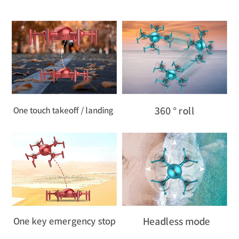 HKM-248851 Mini Handheld Quadcopter with Smart Display and App Control, LED Lights, Brushless Motor, Ideal for Beginners