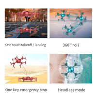 HKM-248851 Mini Handheld Quadcopter with Smart Display and App Control, LED Lights, Brushless Motor, Ideal for Beginners