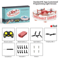 HKM-248851 Mini Handheld Quadcopter with Smart Display and App Control, LED Lights, Brushless Motor, Ideal for Beginners