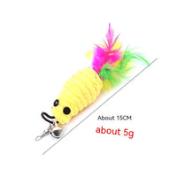 HKM-248915 Colorful Cat Teaser Feather Replacement Head for Engaging Playtime Fun