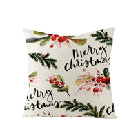 HKM-248979 Christmas Cartoon Santa Claus Pillowcase - Single-Sided Digital Printing Linen, 44cm x 44cm