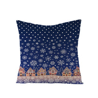 HKM-248979 Christmas Cartoon Santa Claus Pillowcase - Single-Sided Digital Printing Linen, 44cm x 44cm