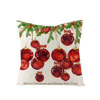 HKM-248979 Christmas Cartoon Santa Claus Pillowcase - Single-Sided Digital Printing Linen, 44cm x 44cm