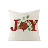 HKM-248979 Christmas Cartoon Santa Claus Pillowcase - Single-Sided Digital Printing Linen, 44cm x 44cm