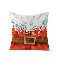 HKM-248979 Christmas Cartoon Santa Claus Pillowcase - Single-Sided Digital Printing Linen, 44cm x 44cm