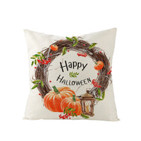 HKM-248979 Christmas Cartoon Santa Claus Pillowcase - Single-Sided Digital Printing Linen, 44cm x 44cm