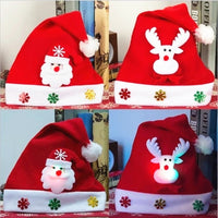 HKM-249043 Classic Red Santa Hat for Adults - Non-Woven Fabric, 25x31 cm