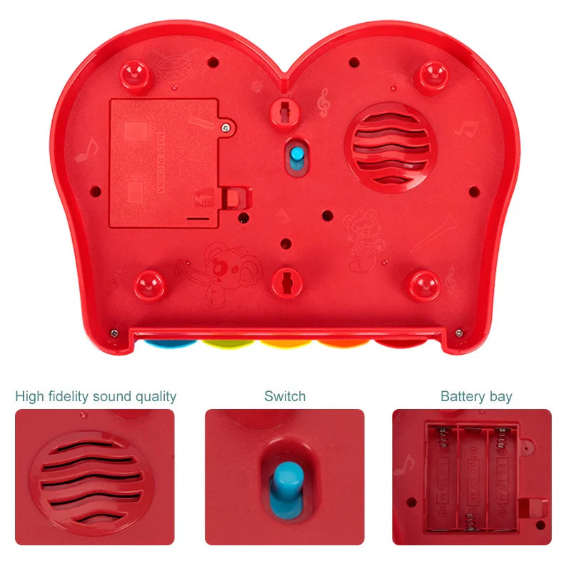 HKM-249171 Musical Lighting Drum Toy for Infants and Toddlers – Educational Hand Drum with Colorful Sounds and Lights