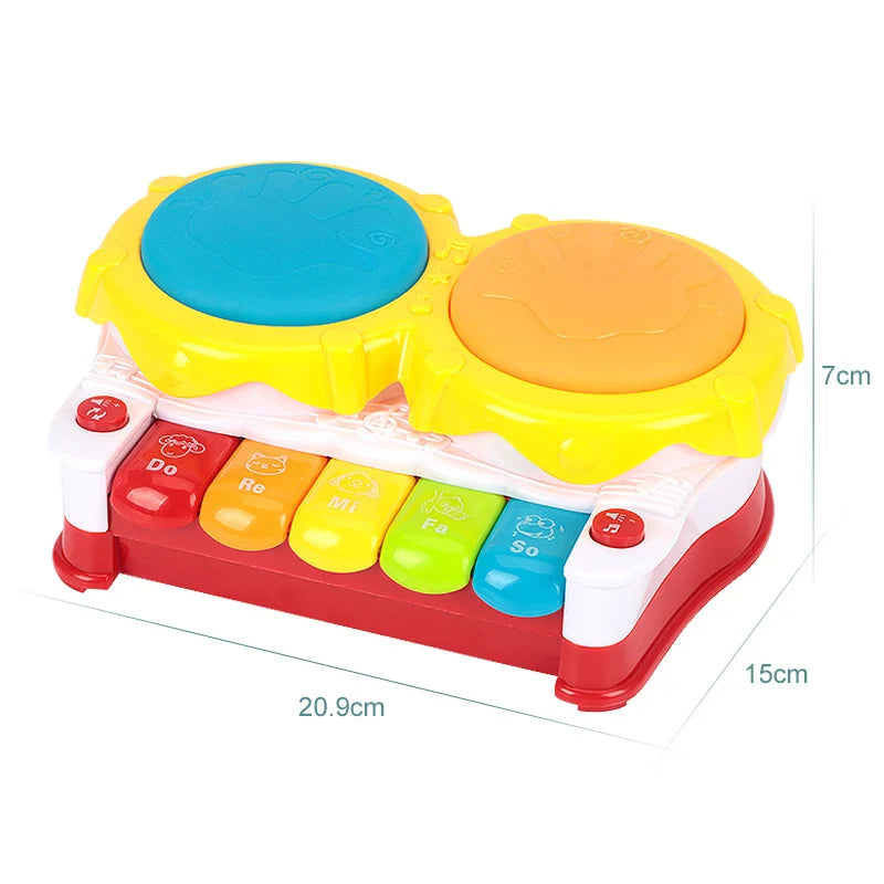 HKM-249171 Musical Lighting Drum Toy for Infants and Toddlers – Educational Hand Drum with Colorful Sounds and Lights