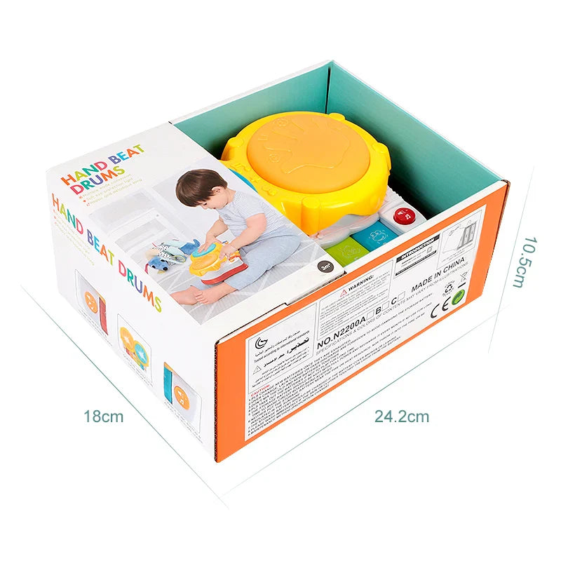 HKM-249171 Musical Lighting Drum Toy for Infants and Toddlers – Educational Hand Drum with Colorful Sounds and Lights