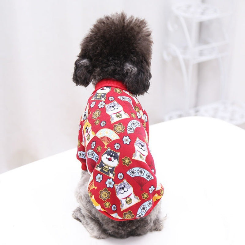 HKM-249171 Stylish Kimono and Wind Bronzing Clothing for Small to Medium Dogs and Cats