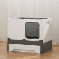 HKM-249235 Folding Cat Litter Box with Deodorizing and Splash-proof Design, Available in Multiple Colors