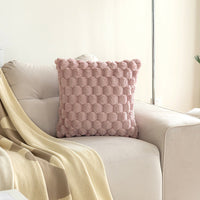 HKM-249491 Plush Velvet Pillowcase in Solid Colors - 45cm Square, Modern Style, Multiple Shades Available