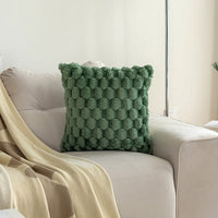 HKM-249491 Plush Velvet Pillowcase in Solid Colors - 45cm Square, Modern Style, Multiple Shades Available