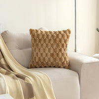 HKM-249491 Plush Velvet Pillowcase in Solid Colors - 45cm Square, Modern Style, Multiple Shades Available