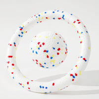 HKM-249619 Interactive Dog Toy Ball and Ring – Soft, Durable, Floatable Chew Toy for Medium and Large Dogs