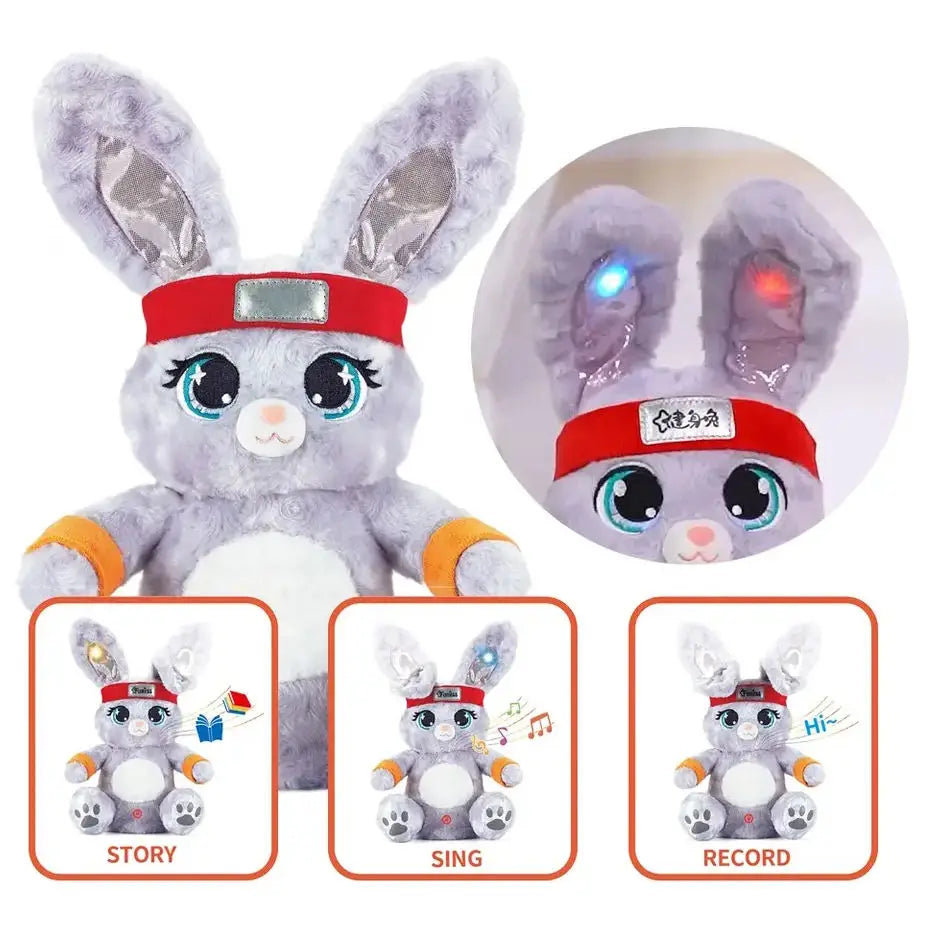 KTX-249683 Dancing Talking Plush Rabbit Doll Toy with Voice Control for Babies and Kids