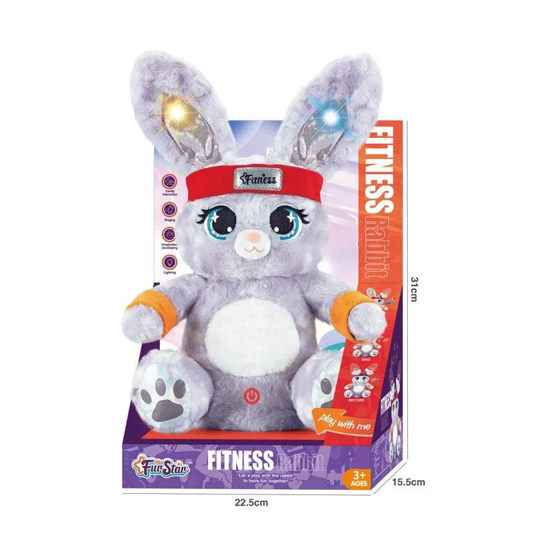 KTX-249683 Dancing Talking Plush Rabbit Doll Toy with Voice Control for Babies and Kids