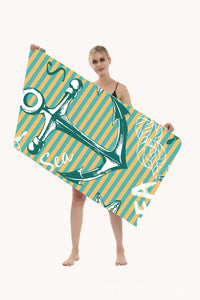 HKM-250003 Quick-drying Microfiber Beach Towel - Duplex Printing Designs: Turtle, Dolphin, Coconut Tree, Pineapple & More