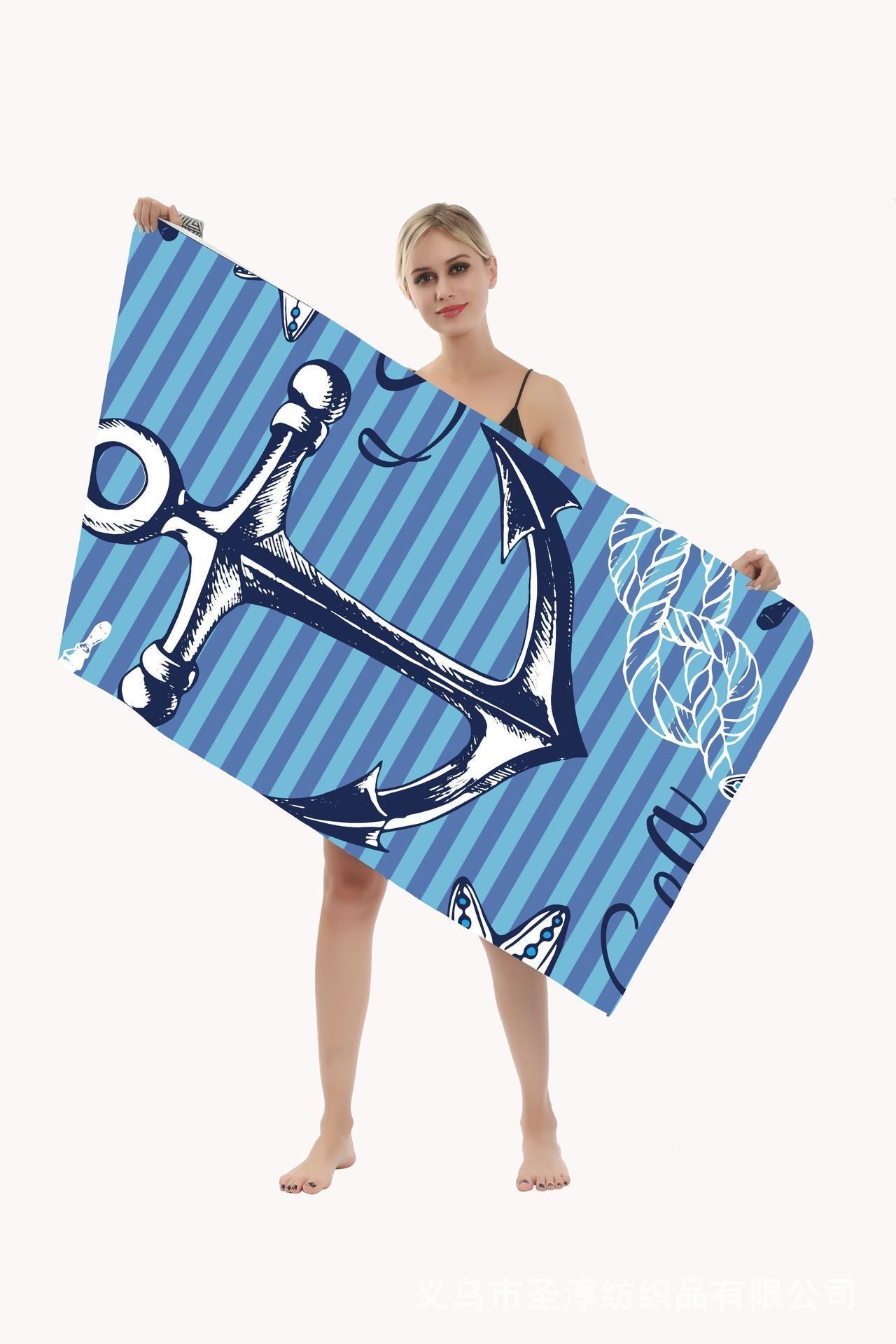 HKM-250003 Quick-drying Microfiber Beach Towel - Duplex Printing Designs: Turtle, Dolphin, Coconut Tree, Pineapple & More