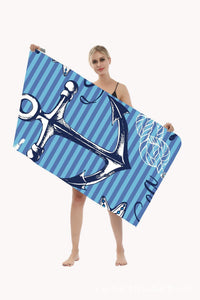 HKM-250003 Quick-drying Microfiber Beach Towel - Duplex Printing Designs: Turtle, Dolphin, Coconut Tree, Pineapple & More