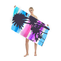HKM-250003 Quick-drying Microfiber Beach Towel - Duplex Printing Designs: Turtle, Dolphin, Coconut Tree, Pineapple & More