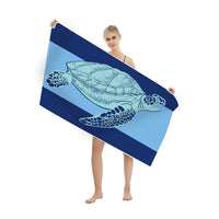 HKM-250003 Quick-drying Microfiber Beach Towel - Duplex Printing Designs: Turtle, Dolphin, Coconut Tree, Pineapple & More