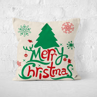 HKM-250131 Christmas-themed Linen Pillowcases for Living Room, Bedroom, and Children's Room - Multiple Colors Available