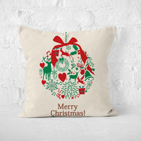 HKM-250131 Christmas-themed Linen Pillowcases for Living Room, Bedroom, and Children's Room - Multiple Colors Available