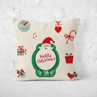 HKM-250131 Christmas-themed Linen Pillowcases for Living Room, Bedroom, and Children's Room - Multiple Colors Available