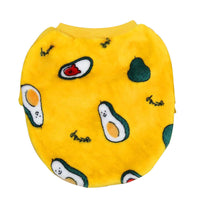 HKM-250195 Cozy Coral Velvet Pug Dog Sweater with Cute Cow Print for Autumn and Winter