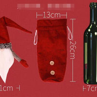 HKM-250195 Handless Faceless Doll Bottle Cover for Holiday Decor - Red, Green, Gray