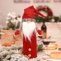 HKM-250195 Handless Faceless Doll Bottle Cover for Holiday Decor - Red, Green, Gray