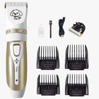 HKM-250515 Electric Dog Hair Trimmer with Ceramic Titanium Blade - Rechargeable, 60-Minute Runtime, Includes Limit Combs and Accessories